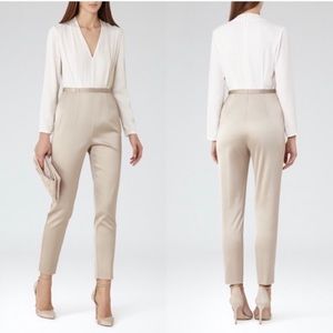 Reiss | Heiden Champagne Colorblock Jumpsuit US 6